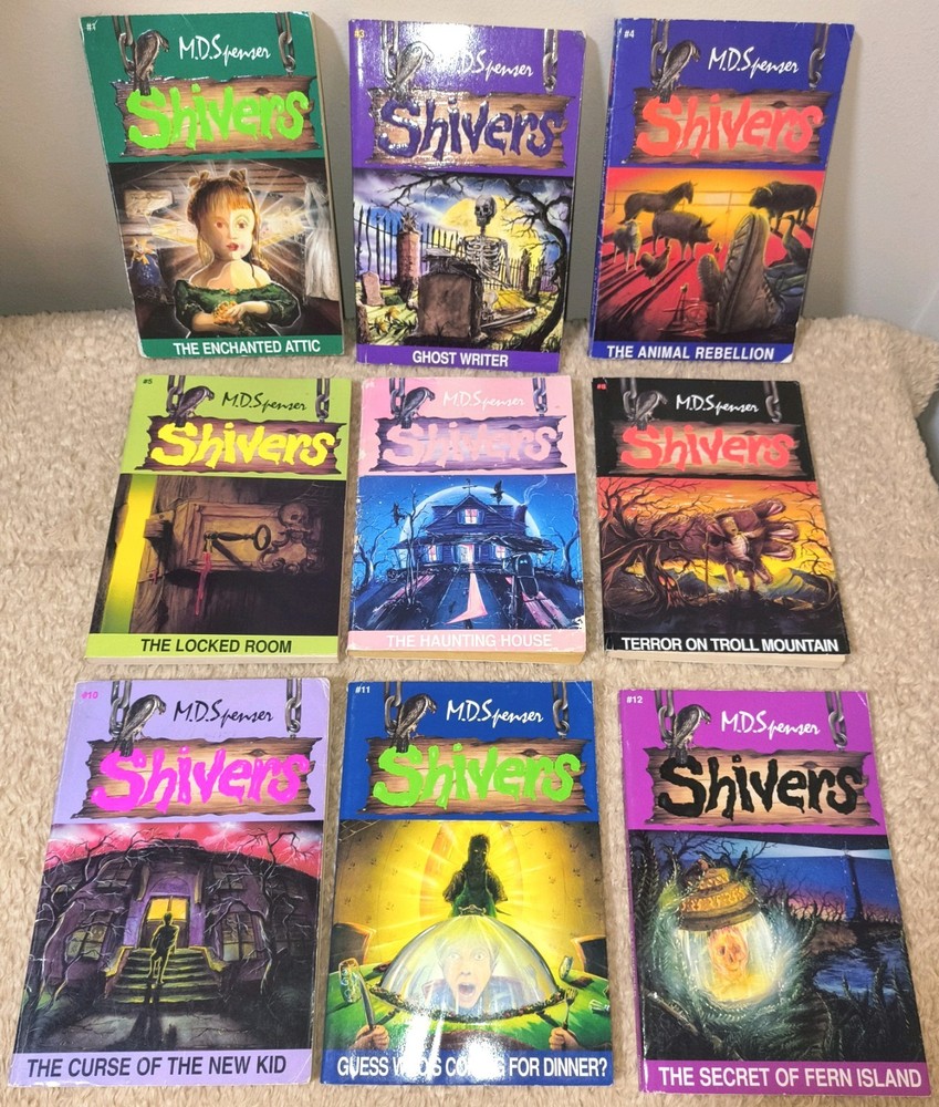LN 1st EDITION Vintage/90s Lot of (9) Rare SHIVERS Paperback Books 1,3-6,8,10-12