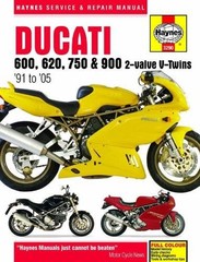 Ducati 600, 620, 750 & 900 2-valve V-Twins (91 – 05) Haynes Repair Manual by Hay