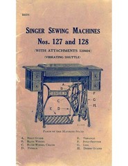 SINGER 127 128 Sewing Machine Instruction Manual – COIL BOUND – TOUGH JACKET