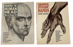 Drawing the Human Head & Drawing Dynamic Hands – Hogarth, Burne – 2 How To bks