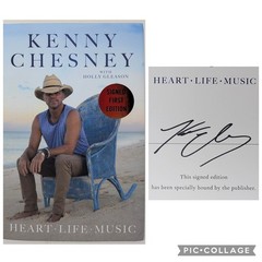 SIGNED Kenny Chesney Book – Heart Life Music (1st/1st HC, 2025, HOF) Autographed