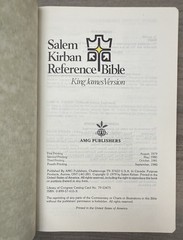 UNMARKED Salem Kirban Reference Bible KJV Bonded LEATHER King James Version AMG