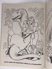 1988 Golden Tyco Dino-Riders Harness the Power of Dinosaurs Coloring Book
