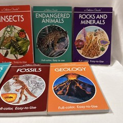 Golden Guide Lot Of 7 – Insects Endangered Rocks Fossils Minerals Stars Whales
