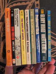 Sci-fi lot of 9 assorted books Cordwainer Smith, Lafferty, Blish, Bradbury