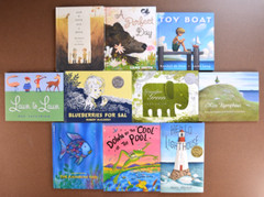 Lot of 10 Picture Books about Summer Rainbow Fish, Lane Smith, McCloskey Boat C5
