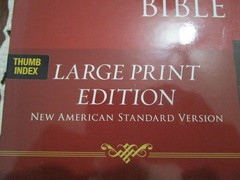 NASB Charles Stanley Life Principles Bible- Large Print INDEXED Burgundy LS-RARE
