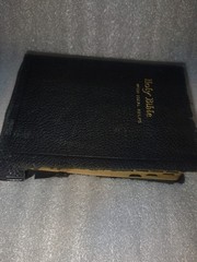 Vintage Holy Bible KJV w/ Ideal Helps National Bible Press Black Leather Tabs