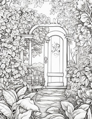 Secret Garden Coloring Book for Adults & Kids ,