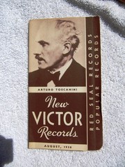 August 1938 NEW VICTOR RECORDS Supplement Arturo Toscanini RECORD CATALOG