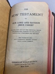 Vintage Bible New Testament Pocket Our Lord and Saviour Jesus Christ 4.5”x2.75”