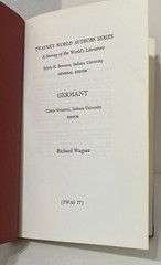 Richard Wagner (Twayne’s world authors series, TWAS 77 By R. RAPHAEL Signed HC