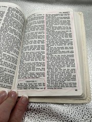 Cambridge KJV Cum Privilegio, White French Morocco Leather. Brevier Text Edition