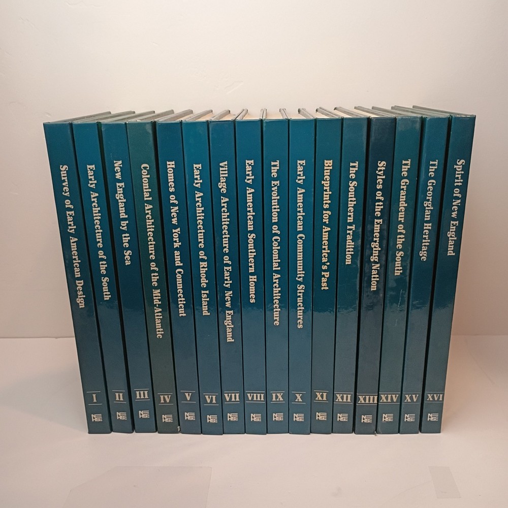 The Architectural Treasures of Early America Set 16 Volumes Mullins HC 1987