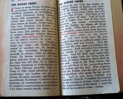 ANTIQUE CATHOLIC LATIN ENGLISH MISSAL; FINE BINDING; TLM BRIGHT GILT; CA.. 1962