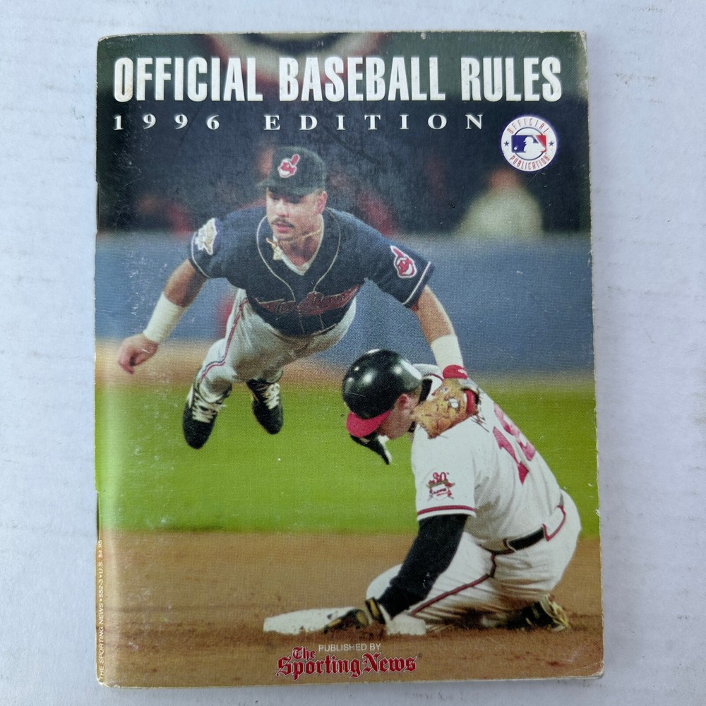 Official Baseball Rules 1996 Edition The Sporting News SC Vintage MLB Official