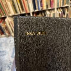 Collins Genuine Morocco Black Leather Red Letter Concordance Bible