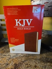 KJV Bible Large Super Giant Print Brown Leather-Touch Cover King James Version