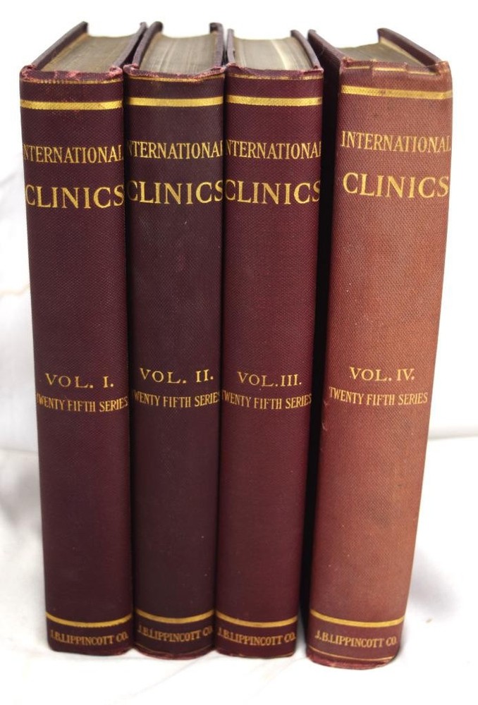 1915 International Clinics Quarterly Clinical Lectures & Articles Volumes 1-4