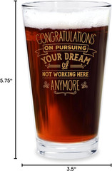 Farewell Gifts for Coworkers – Congratulations on Pursuing Your Dream – 16 Oz Be
