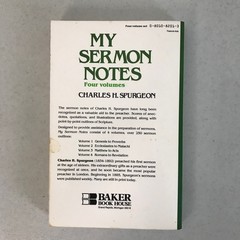 Charles Spurgeon My Sermon Notes Vol 2 & 4 Baker Book House 1991 Christian Theol