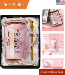 Sophisticated 14oz Pink Marble Ceramic Mug – Microwave & Dishwasher Safe Gift