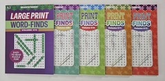 5 New Large Print Word-Finds Puzzle Books Kappa Games Vol #474-512~ Search,Hunt