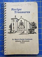 St. Mary’s Parish Cookbook Volume II 1989 Altoona WI Wisconsin Spiral 312 Pages