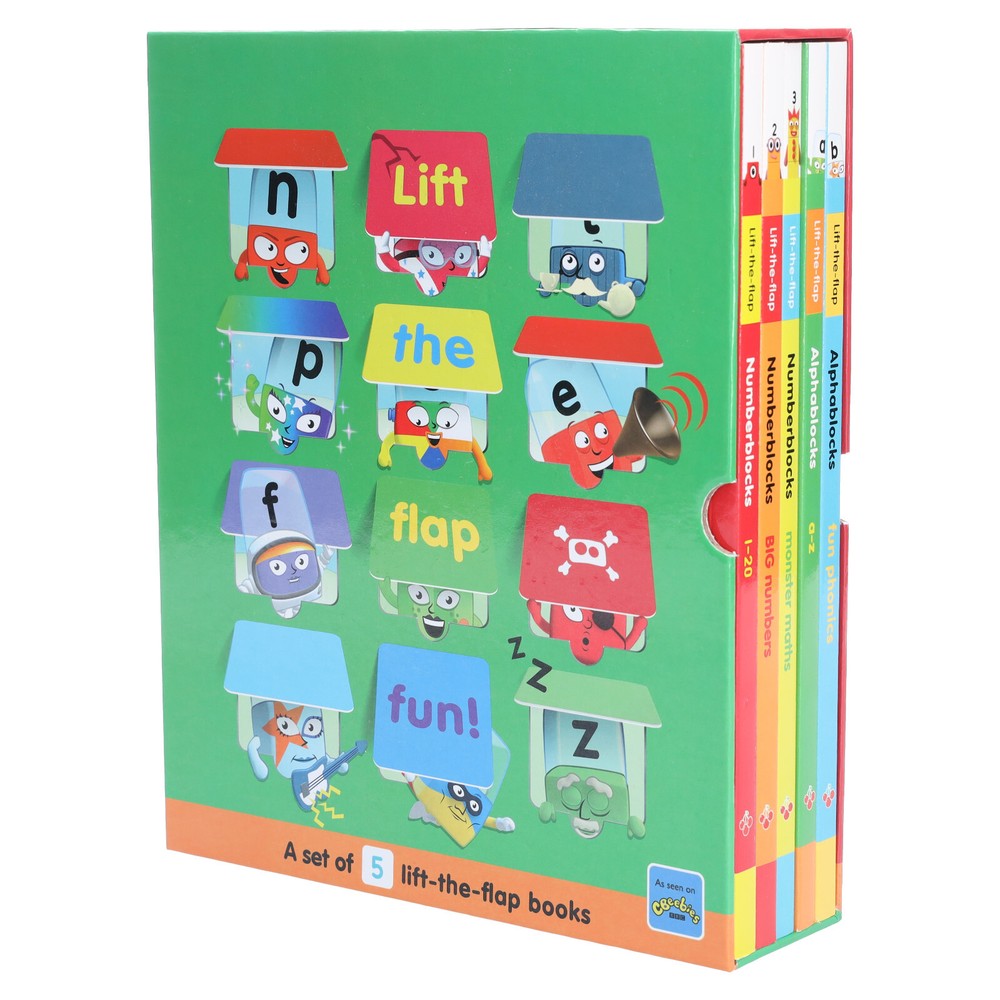 Numberblock and Alphablock Lift-the-Flap 5 Books Set By Sweet Cherry -Board Book