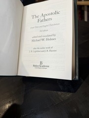 Apostolic Fathers : Greek Texts and English Translations HB Nice!