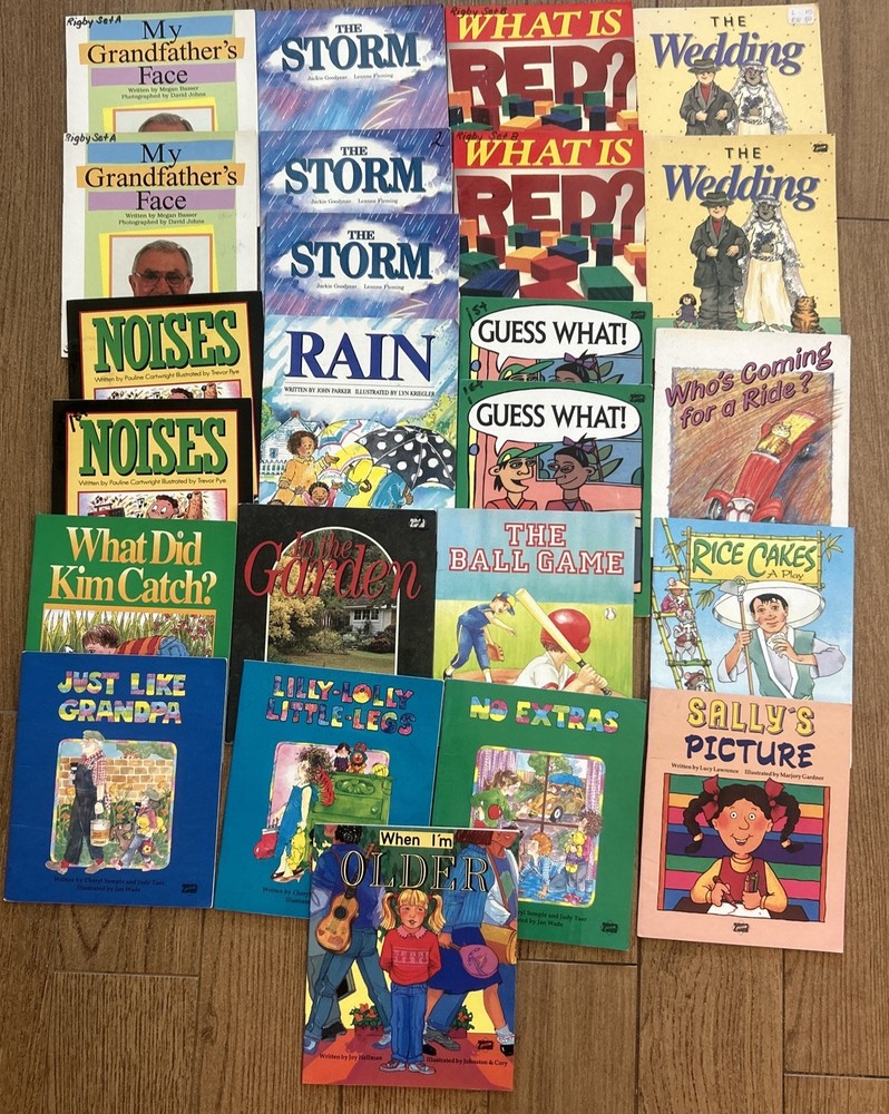 24 Kindergarten Emergent Reader Book Lot Rigby Literacy 2000 Level A-C Teacher