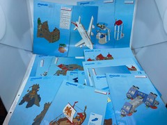 9.5 lbs of Various Playmobil Instruction Manuals & Sticker Sheets Old 1996-2015