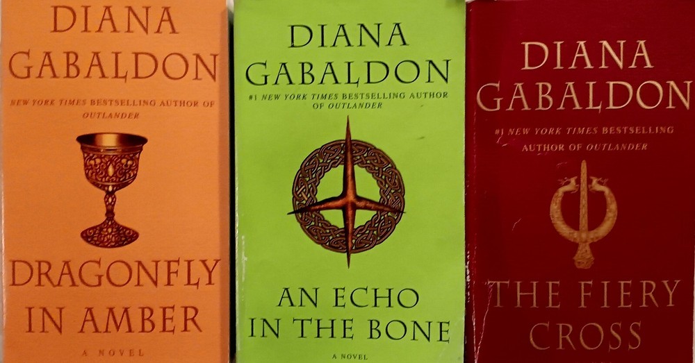 Diana Gabaldon Outlander Ser. (Lot of 3) Paperbacks- Fiery Cross-Echo-Dragonfly