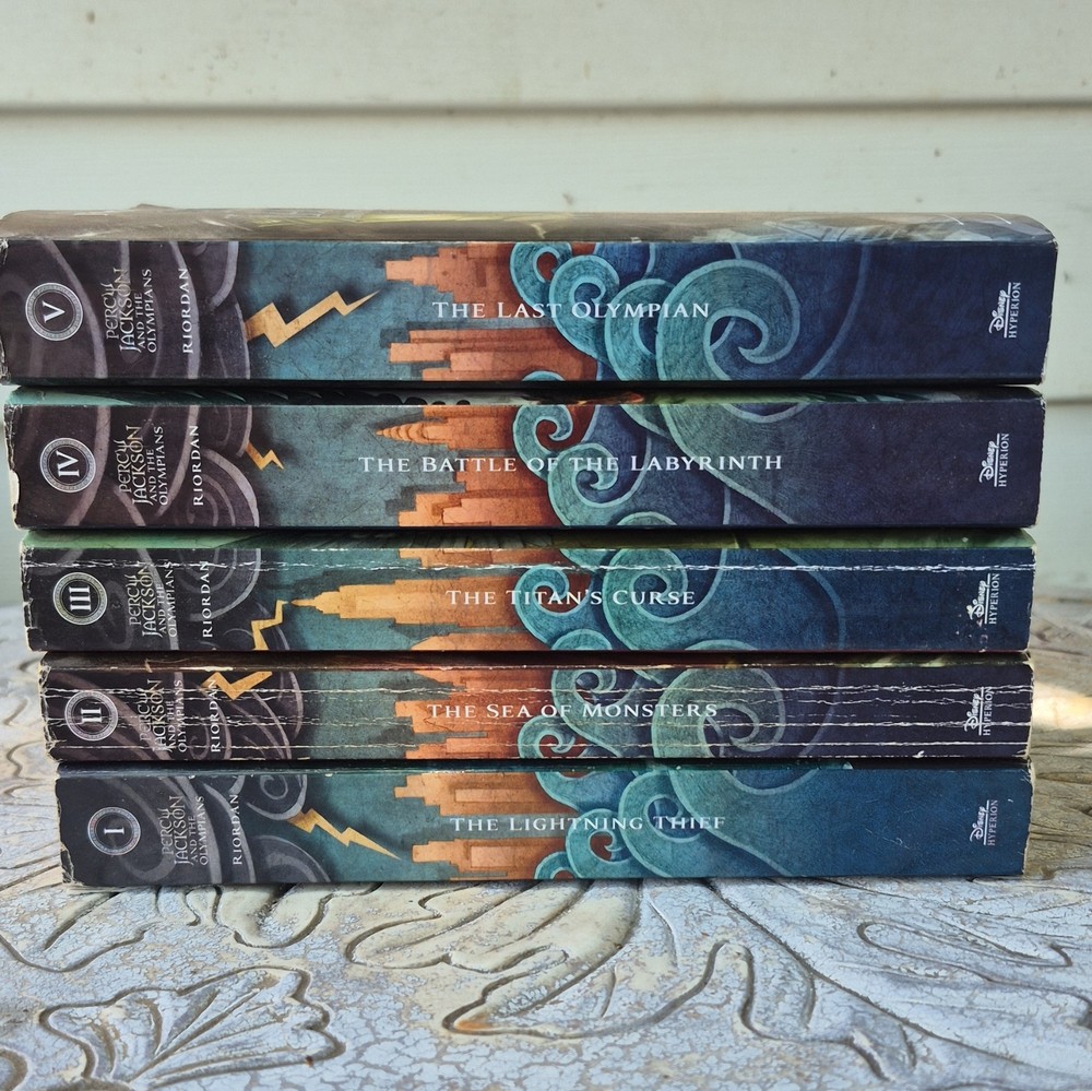 Rick Riordan Percy Jackson & the Olympians Books 1-5 Complete Paperback Set