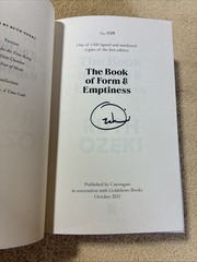 THE BOOK OF FORM & EMPTINESS by Ruth Ozeki- SIGNED & NUMBERED! Goldsboro 1st Ed!