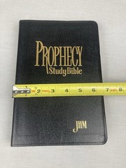 PROPHECY STUDY HOLY BIBLE NKJV JOHN HAGEE BONDED LEATHER GILT EDGING 1997 VGC!