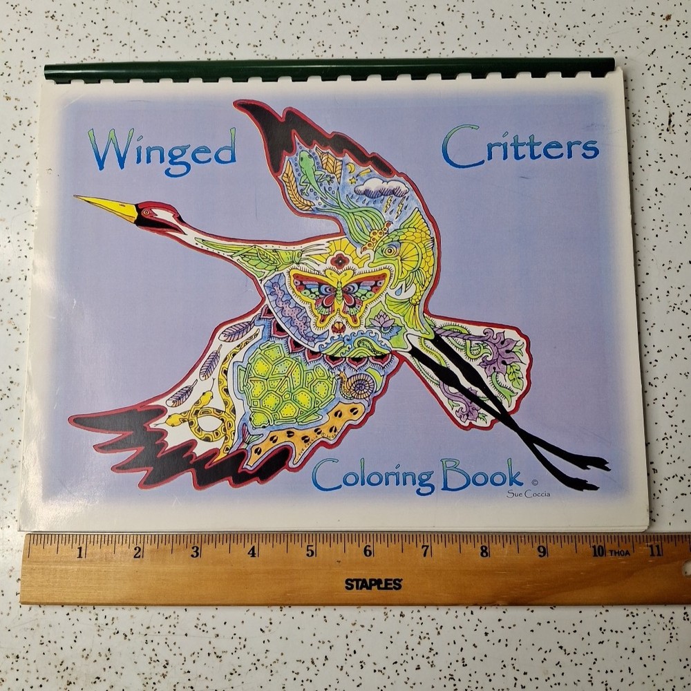Sue Coccia Winged Critters Coloring Book Sylvia Beach Hotel 12 Pages