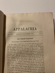Dec 1916 Appalachian Mountain Club Journal 40th anniv White Mts Purcell range