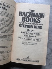 Stephen King Richard Bachman Books RAGE PB Book 1986 Signet 1st Ed Rage