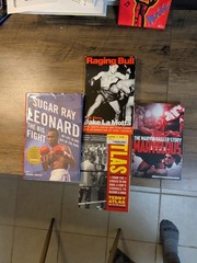 Boxing Biography LOT-4 Books Hagler, Atlas, La Motta, and Sugar Ray Leonard VG