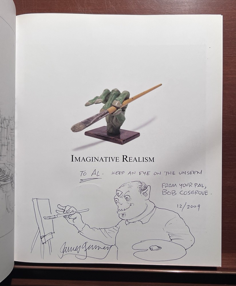 James Gurney Signed Imaginative Realism w/ Original Creature Drawing Fantasy Art