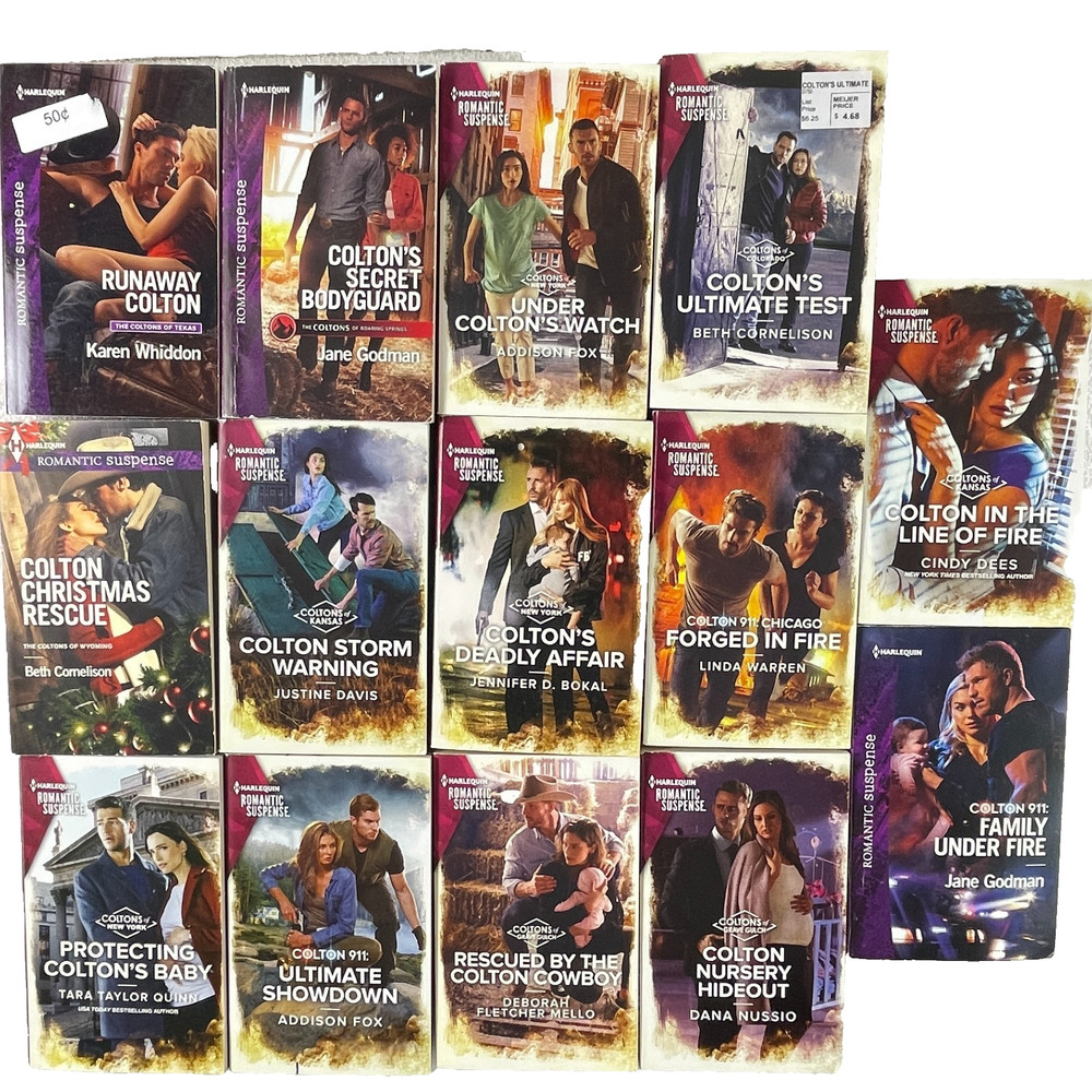 Lot of 14 Harlequin Romantic Suspense Books The Coltons Series Mixed Set