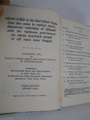 Our Incoming World Government God’s Kingdom HC 1977 Watchtower Tract & Bible Soc