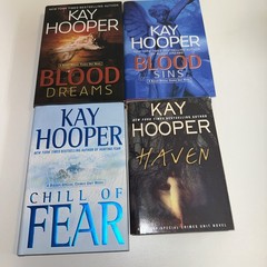 4 Kay HooperHC/DJ Book Lot Suspense Crime Romance Hardcover Haven, Blood Dreams