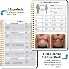 Undated Fitness Workout Journal for Men & Women, A5(8.5″ x 6.7″) Fitness Journal