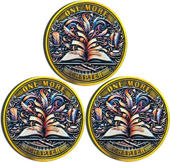 One More Chapter and Go to Bed Decision Maker Coin – Perfect for Book Lovers and