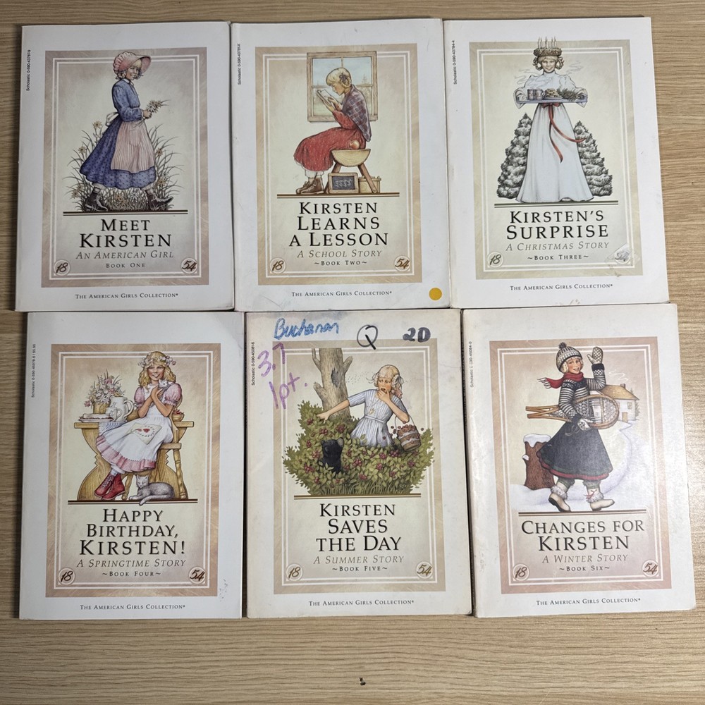 American Girl Kirsten Books 1-6 Complete Set Pleasant Company Vintage PB Lot D