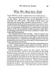 War Cook Book For American Women „1918” 31 Pages