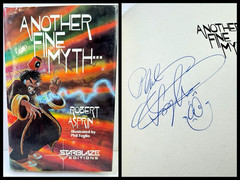Another Fine Myth Robert Asprin SIGNED 1st Ed 1st Print Starblaze 1978 Foglio