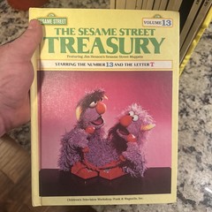 Complete Sesame Street Treasury Set 1-15 w/ Big Bird Holder 1983 CTW Books